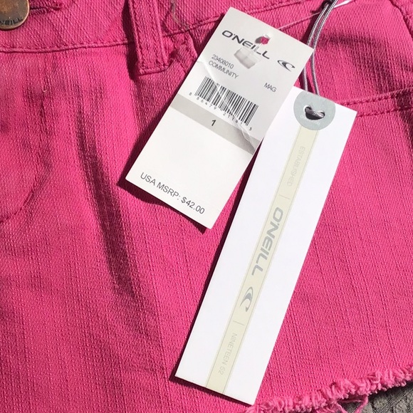 O’Neill distressed pink shorts new with tags 1 - Picture 5 of 5